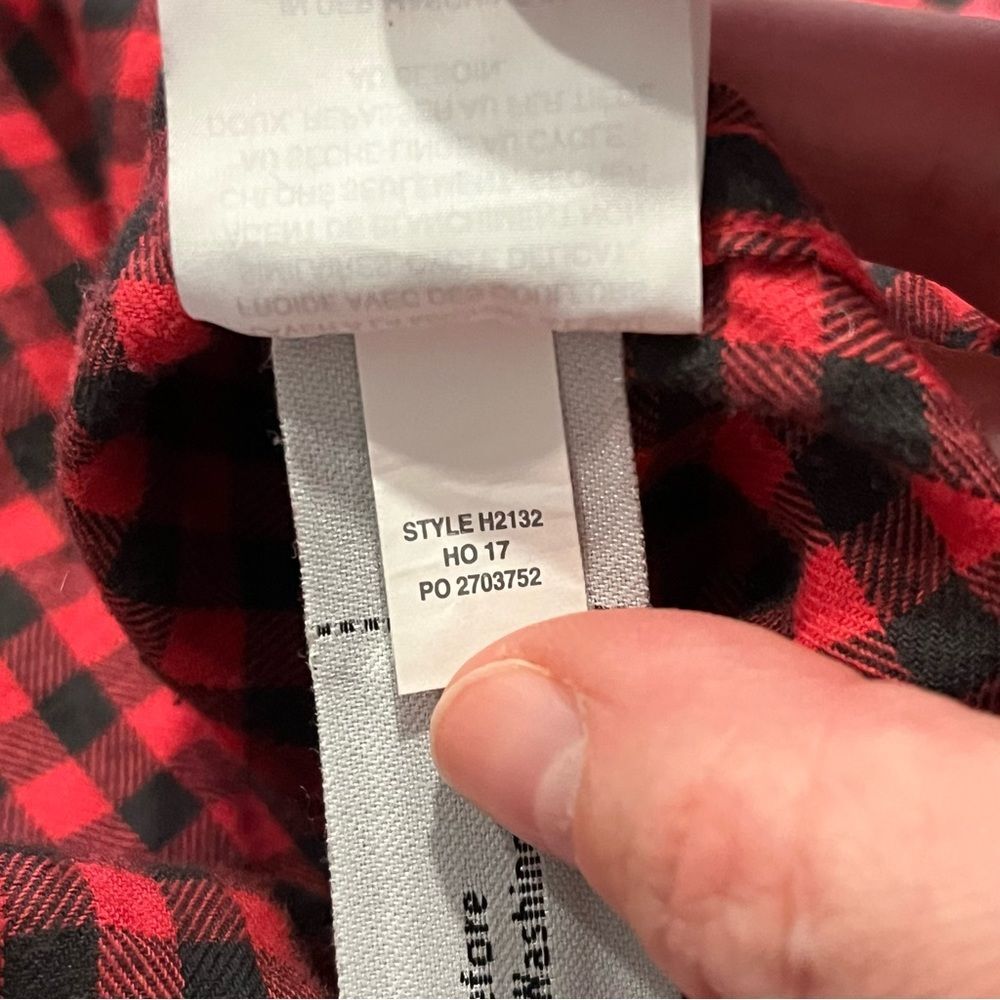 J. Crew Red & Black Buffalo Plaid Flannel Button Up Long Sleeve Shirt Size 4 - Picture 11 of 11